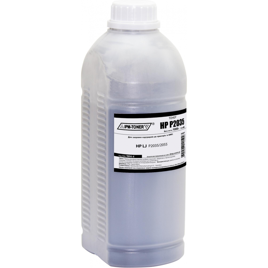 Тонер HP LJ P2035/2055, 1000г Black IPM (TB94-4) - фото 1