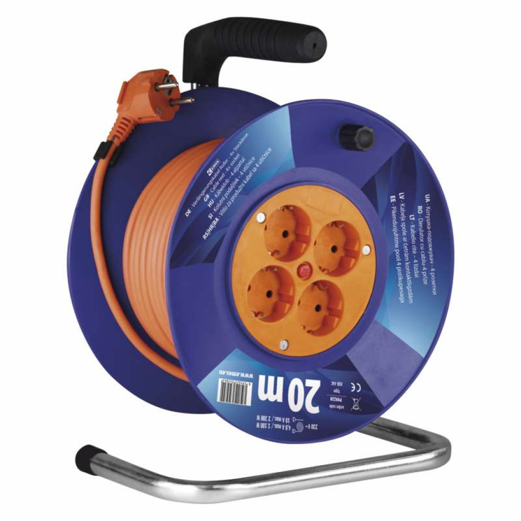 Мережевий подовжувач EMOS катушка 4 роз., 20 м (P09220) - фото 4 Мережевий подовжувач EMOS катушка 4 роз., 20 м (P09220) - фото 4