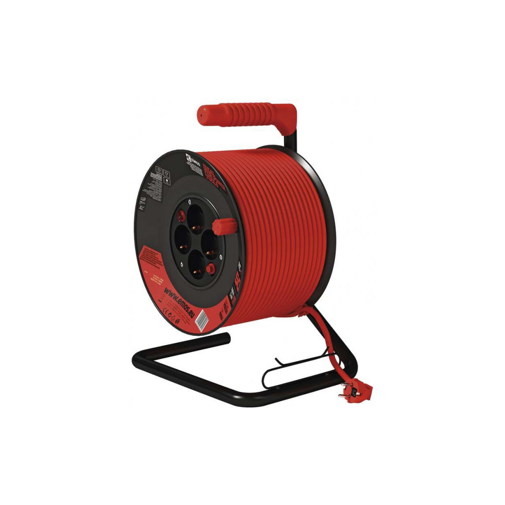 Мережевий подовжувач EMOS катушка 4 роз., 50 м (P092501) - фото 1