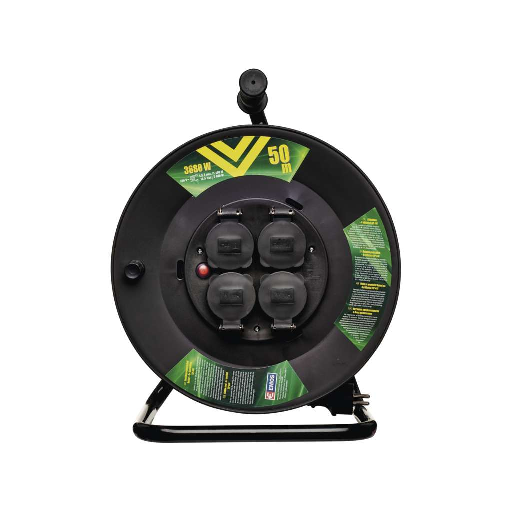 Мережевий подовжувач EMOS катушка 4 роз., 50 м (P08250) Мережевий подовжувач EMOS катушка 4 роз., 50 м (P08250)