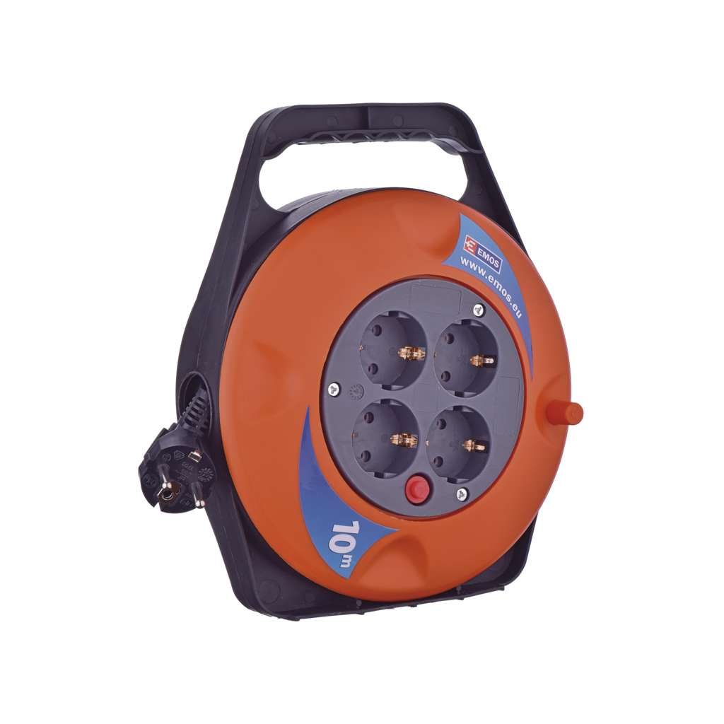 Мережевий подовжувач EMOS катушка 4 роз., 10 м (P19510) Мережевий подовжувач EMOS катушка 4 роз., 10 м (P19510)