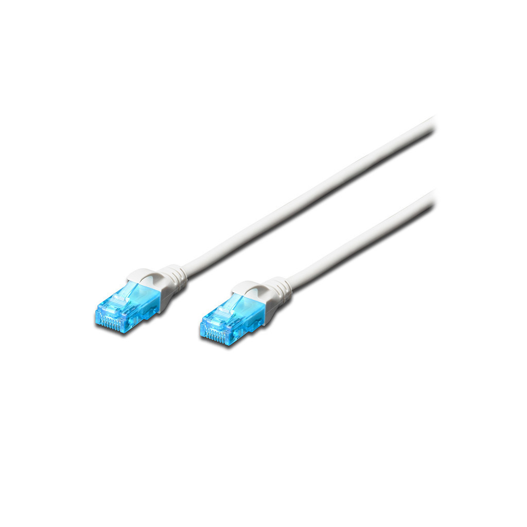 Патч-корд 3м, UTP, cat.5e, AWG 26/7, CCA, PVC, white Digitus (DK-1512-030/WH) - фото 1