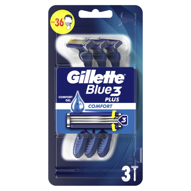 Бритва Gillette Blue 3 Comfort 3 шт. (7702018489695/7702018489619) - фото 2