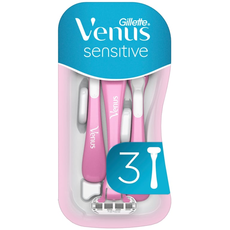 Бритва Gillette Venus Smooth Sensitive 3 шт. (7702018491544) - фото 1