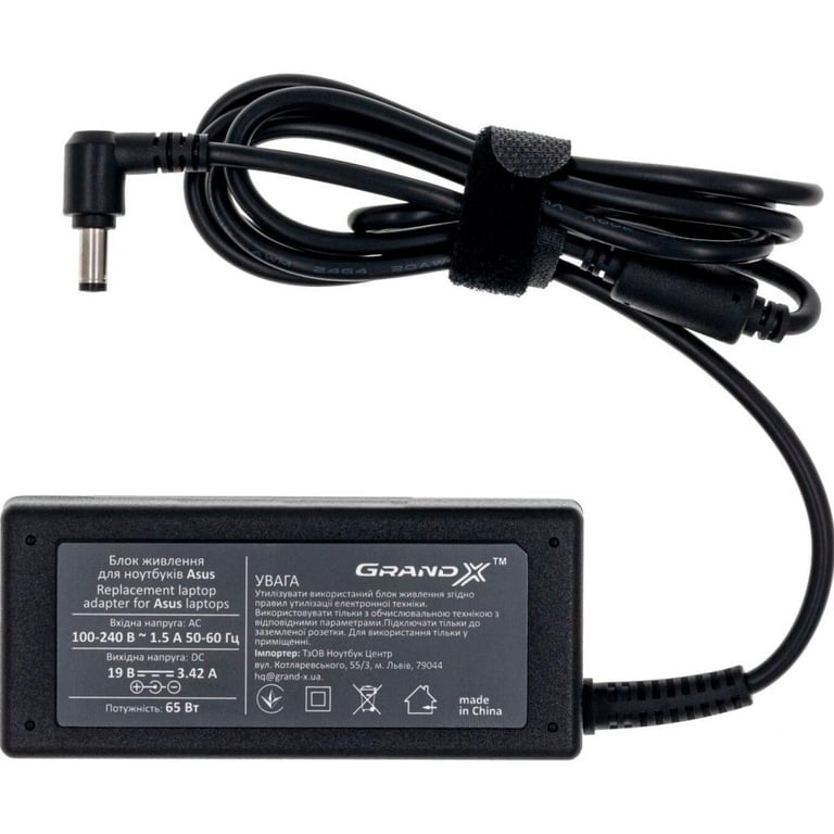 Блок живлення до ноутбуку Grand-X Asus (19V 3.42A 65W) 5.5×2.5mm (AS65W25C)