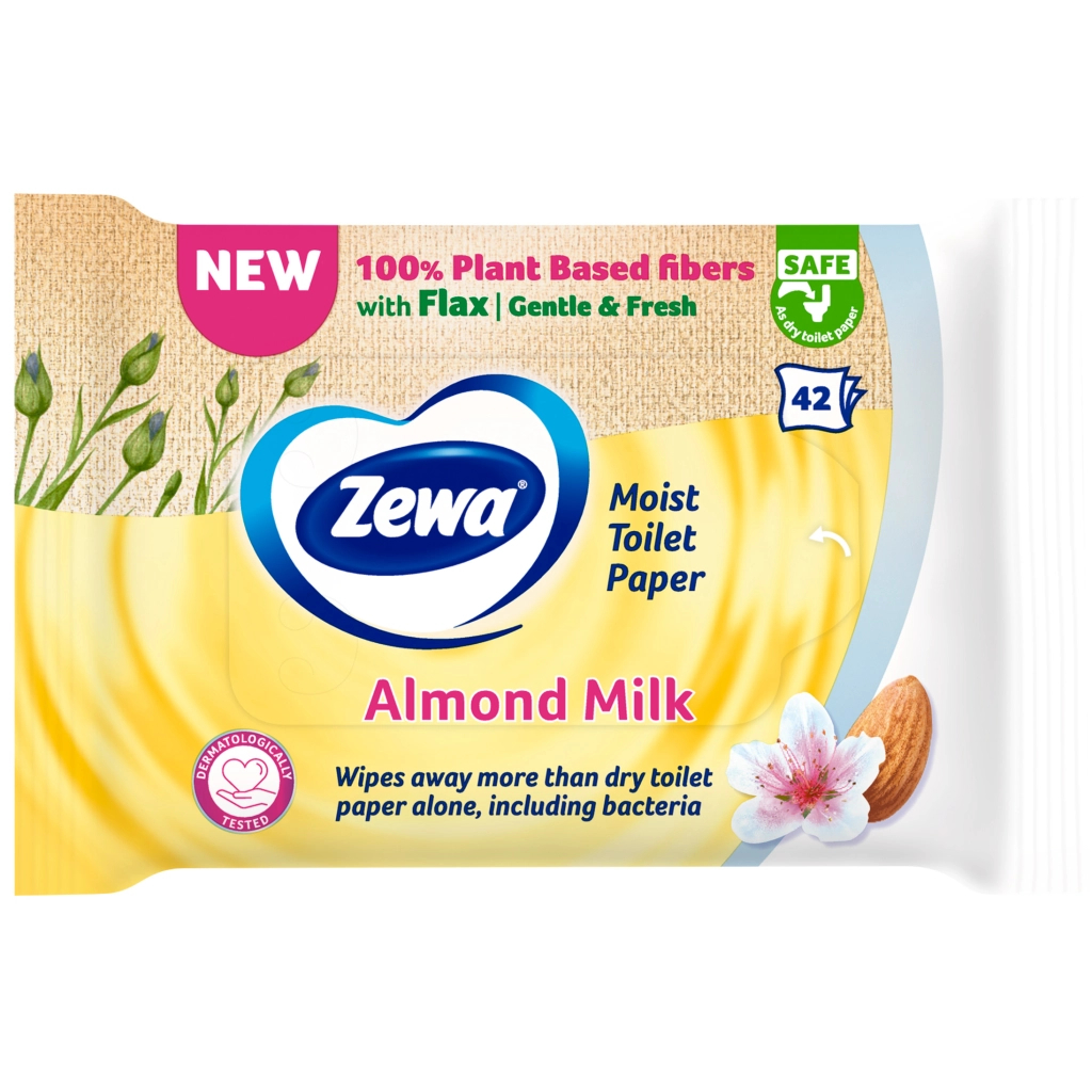 Туалетний папір Zewa Almond Milk 42 шт (7322540796179) - фото 2 Туалетний папір Zewa Almond Milk 42 шт (7322540796179) - фото 2