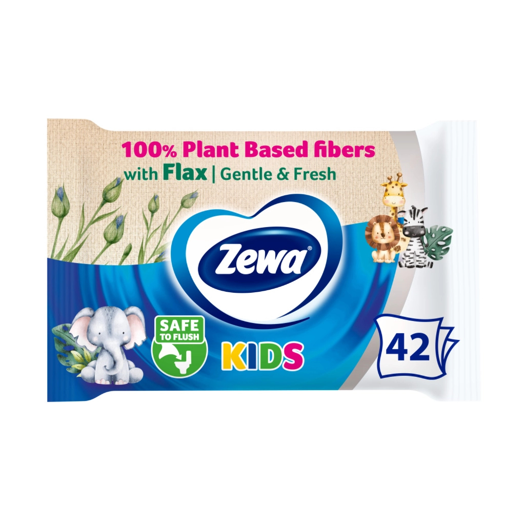 Туалетний папір Zewa Kids 42 шт (7322540796551) - фото 1