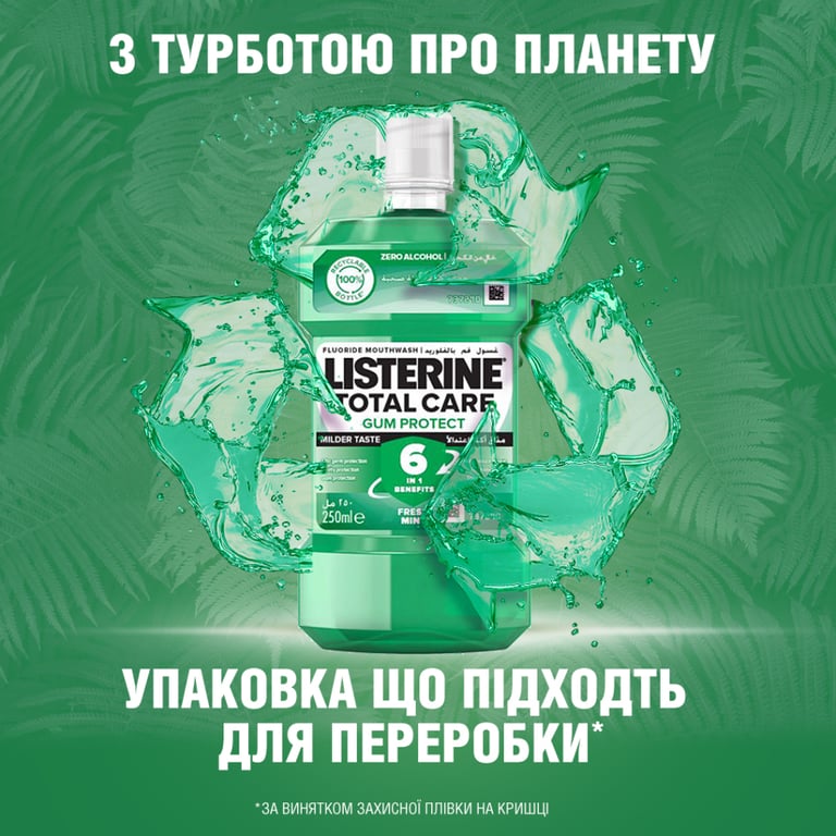Ополіскувач для порожнини рота Listerine Total Care Захист ясен 250 мл (3574661397719/3574661397641) - фото 8