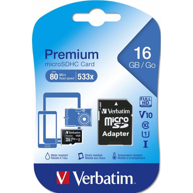 Карта пам'яті Verbatim 16GB microSDHC class 10 (MDAVR-10/G) - фото 3