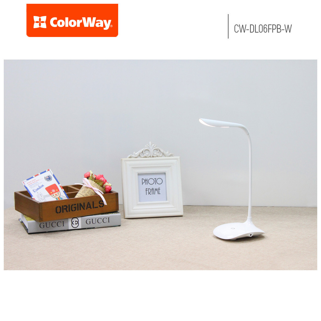 Настільна лампа ColorWay LED Portable & Flexible with built-in accumulator 500mAh (CW-DL06FPB-W) - фото 6 Настільна лампа ColorWay LED Portable & Flexible with built-in accumulator 500mAh (CW-DL06FPB-W) - фото 6