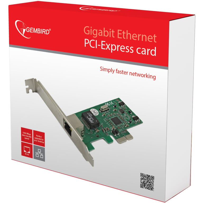Мережева карта 1000 Base-TX PCI-E Realtek Gembird (NIC-GX1) - фото 2