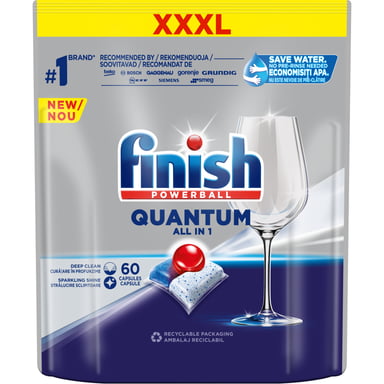 Таблетки для посудомийних машин Finish Quantum All in 1 60 шт. (4002448144595/5908252004881) - фото 1