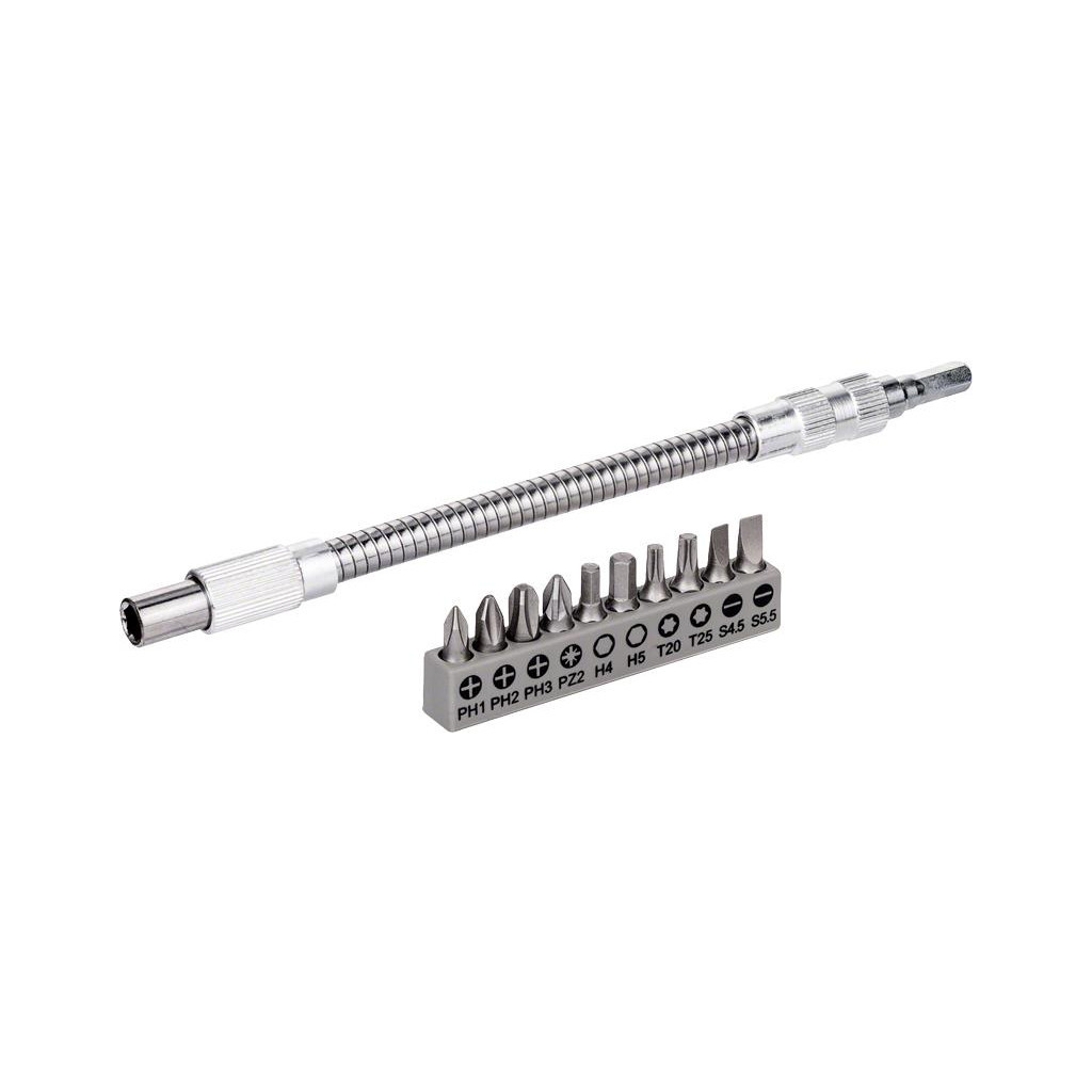 Набір інструментів Bosch гибкий удлинитель 200 мм + 10 біт (2.608.522.376) - фото 1