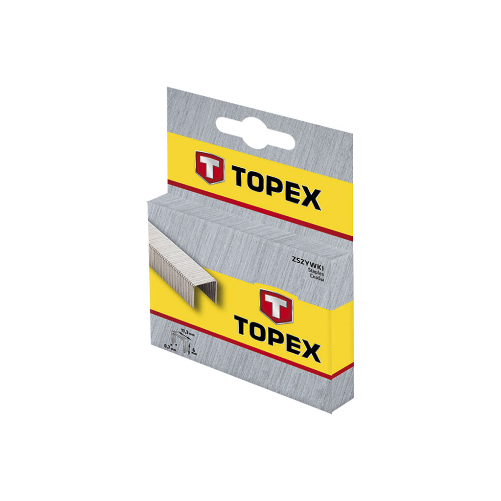 Скоби для будівельного степлера Topex 10 мм, 1000 шт, тип J (41E310) - фото 2 Скоби для будівельного степлера Topex 10 мм, 1000 шт, тип J (41E310) - фото 2