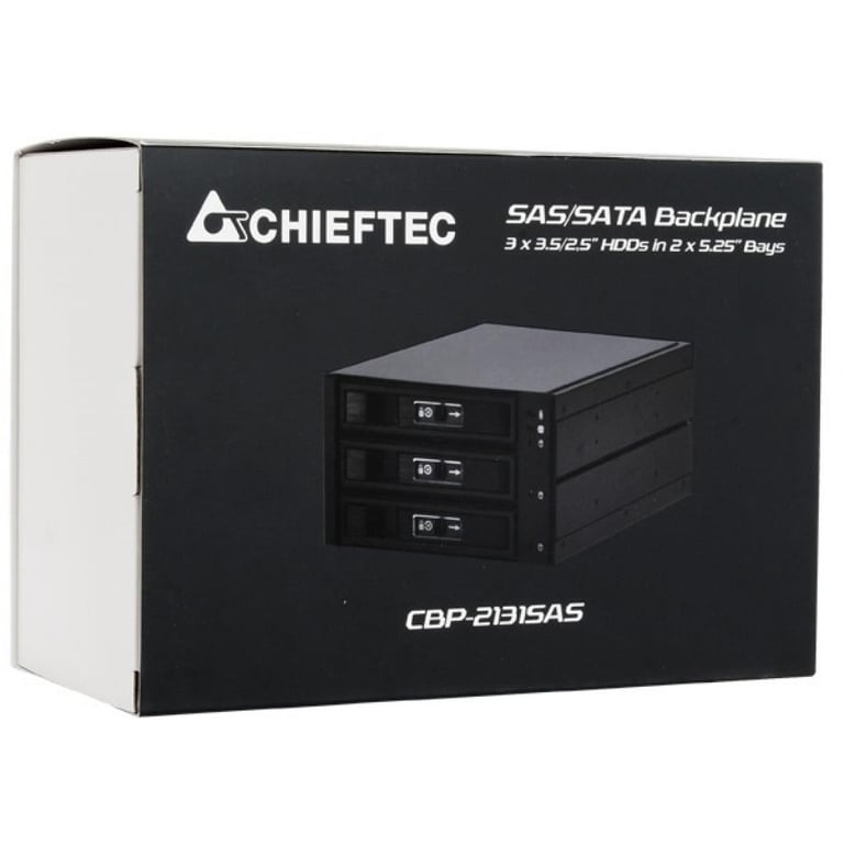 Бекплейн Chieftec 2x5.25"/3x3.5" Hot-Swap Aluminium (CBP-2131SAS) - фото 6