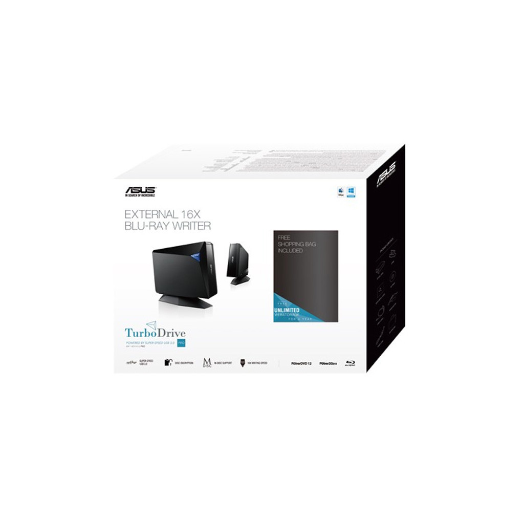 Оптичний привід Blu-Ray ASUS BW-16D1H-U PRO/BLK/G/AS - фото 4 Оптичний привід Blu-Ray ASUS BW-16D1H-U PRO/BLK/G/AS - фото 4