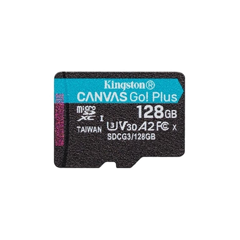 Карта пам'яті Kingston 128GB microSD class 10 UHS-I U3 A2 Canvas Go Plus (SDCG3/128GBSP) - фото 1