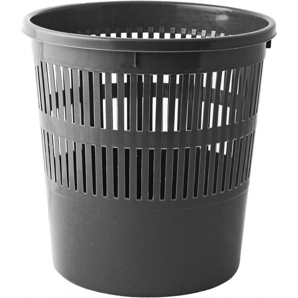 Кошик для паперів Buromax JOBMAX, 8л, пластиковий, чорний (BM.1920-01) - фото 1