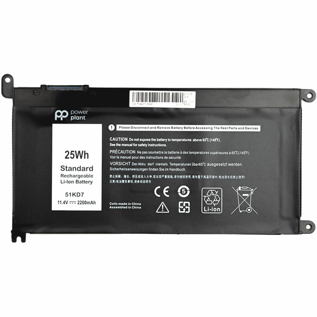 Акумулятор до ноутбука DELL Chromebook 3180 (51KD7) 11.4V 2200mAh PowerPlant (NB441266) - фото 1 Акумулятор до ноутбука DELL Chromebook 3180 (51KD7) 11.4V 2200mAh PowerPlant (NB441266) - фото 1