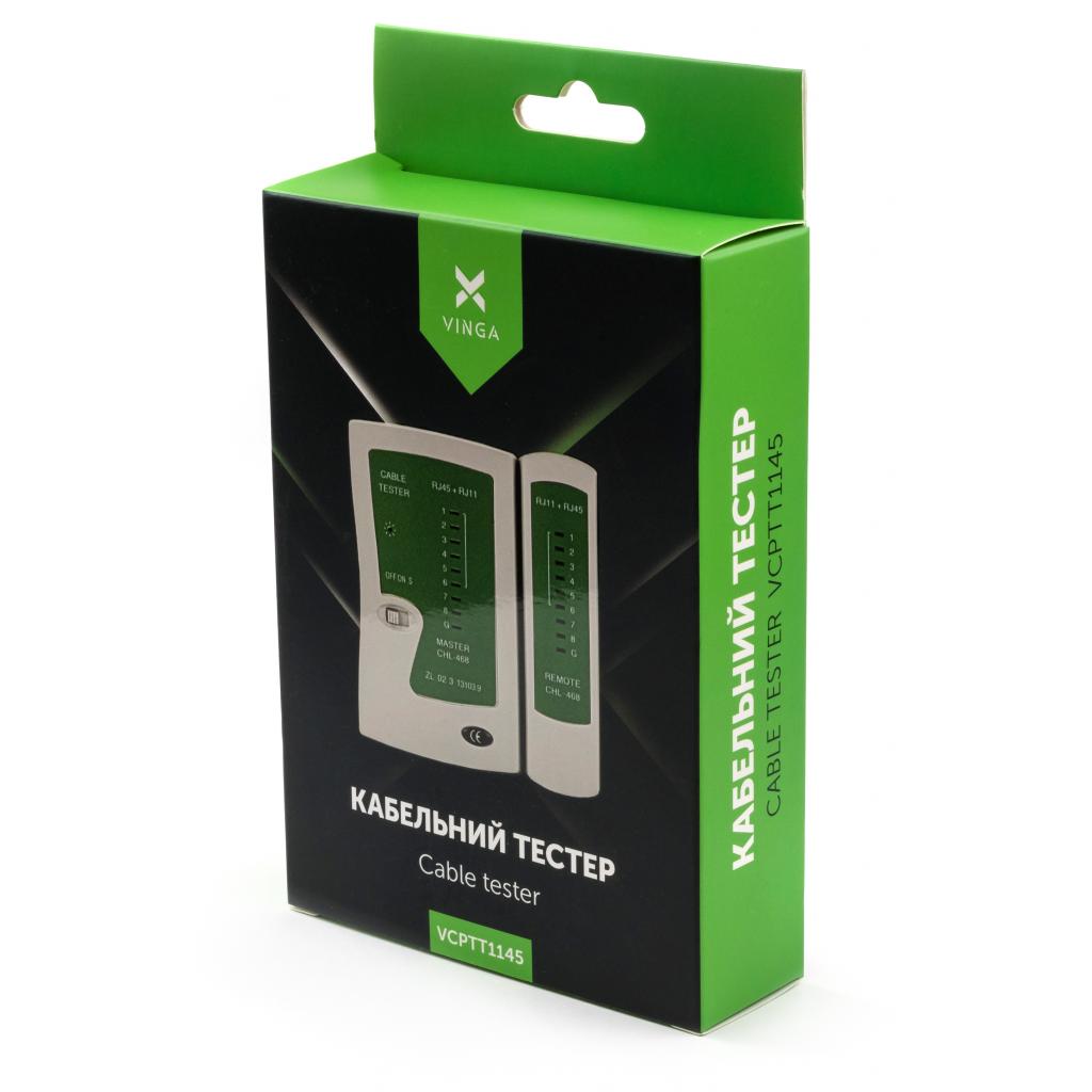 Тестер кабельний Vinga RJ-45/RJ-11 (VCPTT1145) - фото 5 Тестер кабельний Vinga RJ-45/RJ-11 (VCPTT1145) - фото 5