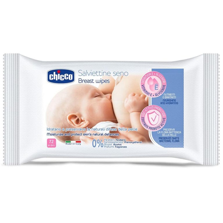 Дитячі вологі серветки Chicco 72 шт для грудей очисні (09166.00) - фото 1