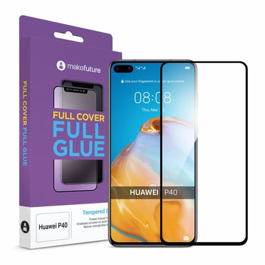 Скло захисне MakeFuture Huawei P40 Full Cover Full Glue (MGF-HUP40) - фото 1