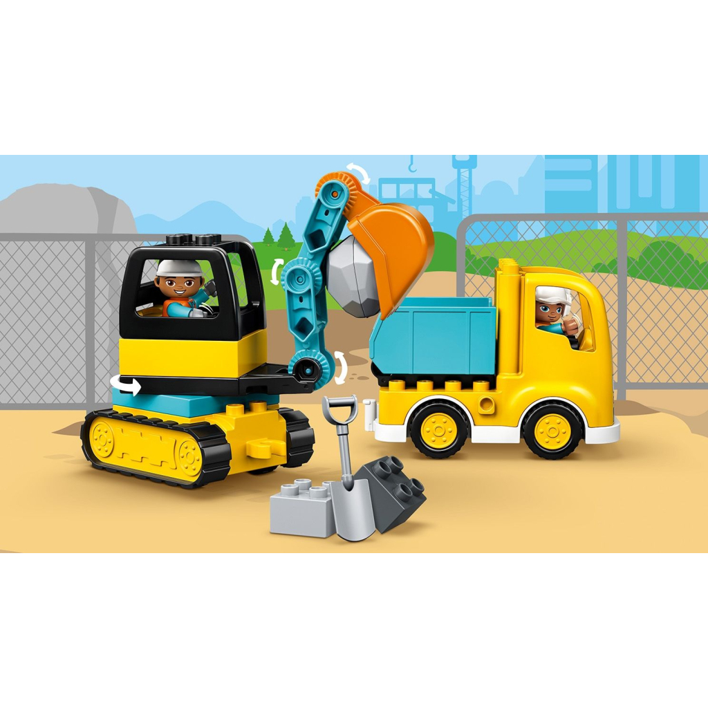 Конструктор LEGO Вантажівка і гусеничний екскаватор (10931) - фото 12 Конструктор LEGO Вантажівка і гусеничний екскаватор (10931) - фото 12