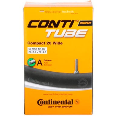 Велосипедна камера Continental Compact 20"x1.9-2.5 wide 50-406 / 62-451 RE AV34mm (181271) - фото 1