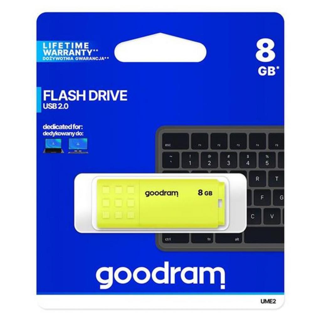 USB флеш накопичувач Goodram 8GB UME2 Yellow USB 2.0 (UME2-0080Y0R11) - фото 4 USB флеш накопичувач Goodram 8GB UME2 Yellow USB 2.0 (UME2-0080Y0R11) - фото 4