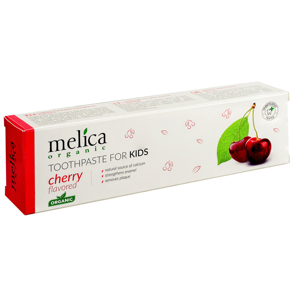 Дитяча зубна паста Melica Organic Вишня 100 мл (4770416002269) - фото 1