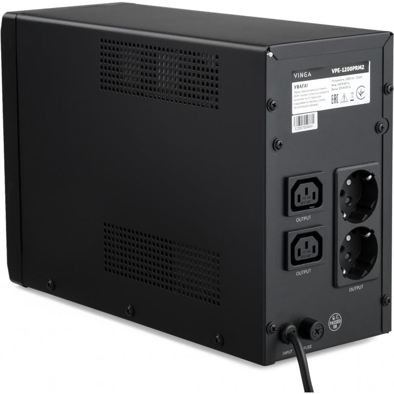 Пристрій безперебійного живлення Vinga LED 1200VA ( VPE-1200PRM2 ) (VPE-1200PRM2) - фото 3