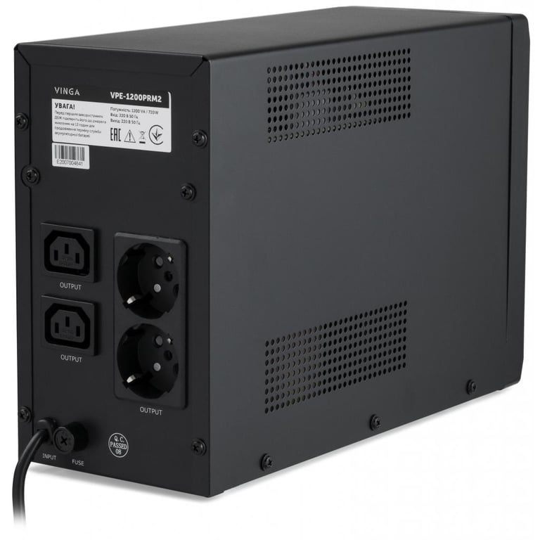 Пристрій безперебійного живлення Vinga LED 1200VA ( VPE-1200PRM2 ) (VPE-1200PRM2) - фото 4