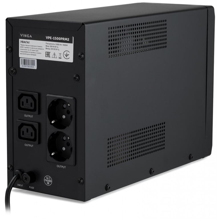 Пристрій безперебійного живлення Vinga LED 1500VA ( VPE-1500PRM2 ) (VPE-1500PRM2) - фото 4
