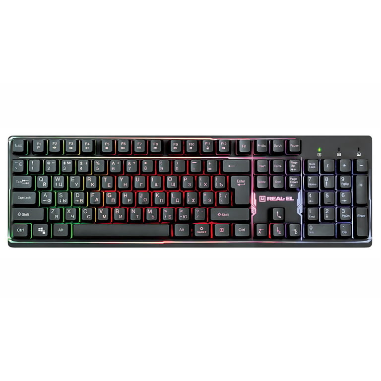 Клавіатура REAL-EL 7011 Comfort Backlit Black - фото 2