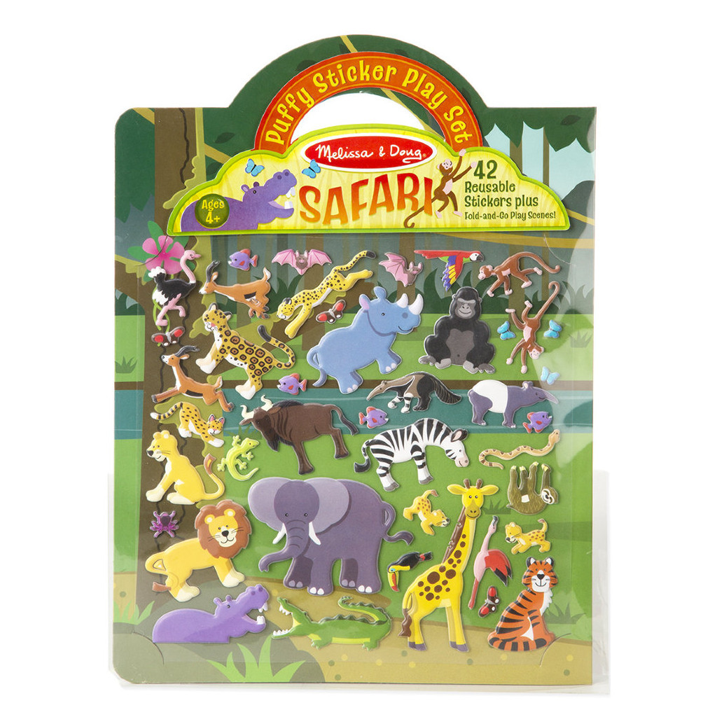 Набір для творчості Melissa&Doug Об'ємні багаторазові наліпки Сафарі (MD9106) - фото 1 Набір для творчості Melissa&Doug Об'ємні багаторазові наліпки Сафарі (MD9106) - фото 1