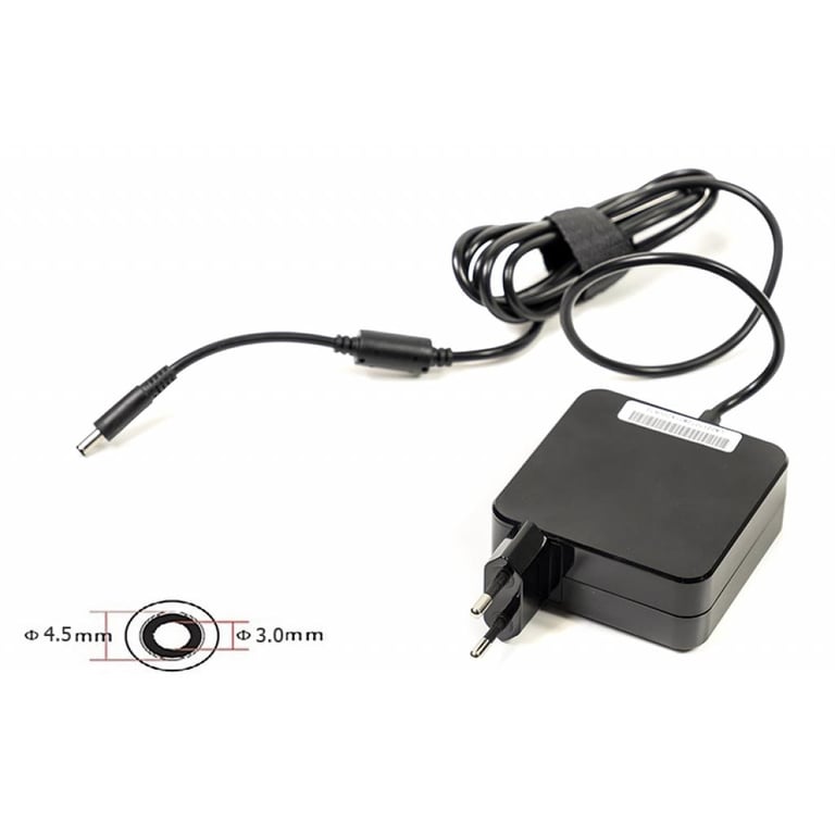 Блок живлення до ноутбуку PowerPlant DELL 220V, 19.5V 65W 3.34A (4.5*3.0) wall mount (WM-DL65G4530) - фото 1