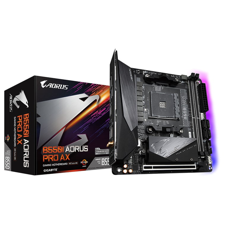 Материнська плата GIGABYTE B550I AORUS PRO AX - фото 2