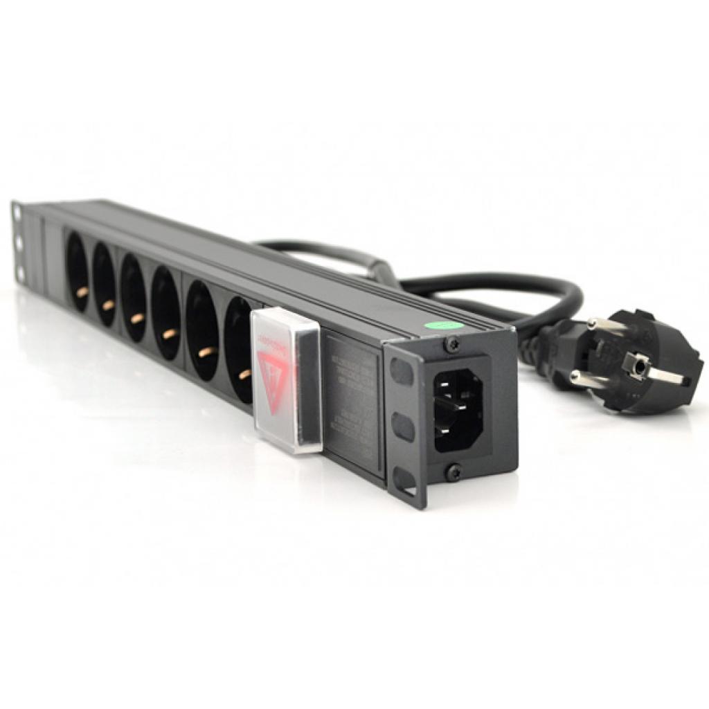 Силовий блок Ritar 19" 6 розеток, кабель 1.8m алюм. корпус с вимикачем (1U-M6-K-C13) - фото 1 Силовий блок Ritar 19" 6 розеток, кабель 1.8m алюм. корпус с вимикачем (1U-M6-K-C13) - фото 1