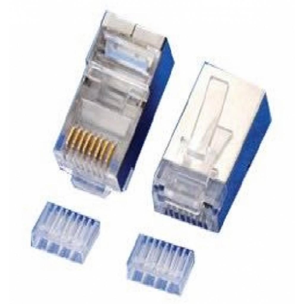 Конектор RJ45 cat.6 FTP, екранований, з вставкою, 50 шт Merlion (15066) - головне фото