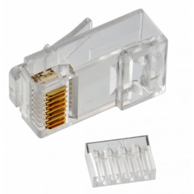 Конектор RJ45 cat.6, з вставкою, 50 шт Merlion (05049) - фото 1
