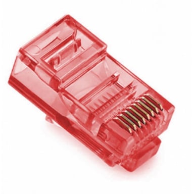 Конектор RJ45 cat.5e UTP 8P8C Red 100 шт Merlion (05357) - фото 1