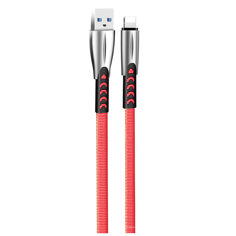 Дата кабель USB 2.0 AM to Lightning 1.0m zinc alloy red ColorWay (CW-CBUL010-RD) - фото 2