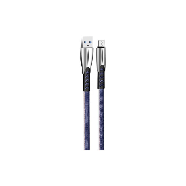 Дата кабель USB 2.0 AM to Micro 5P 1.0m zinc alloy blue ColorWay (CW-CBUM011-BL) - фото 2
