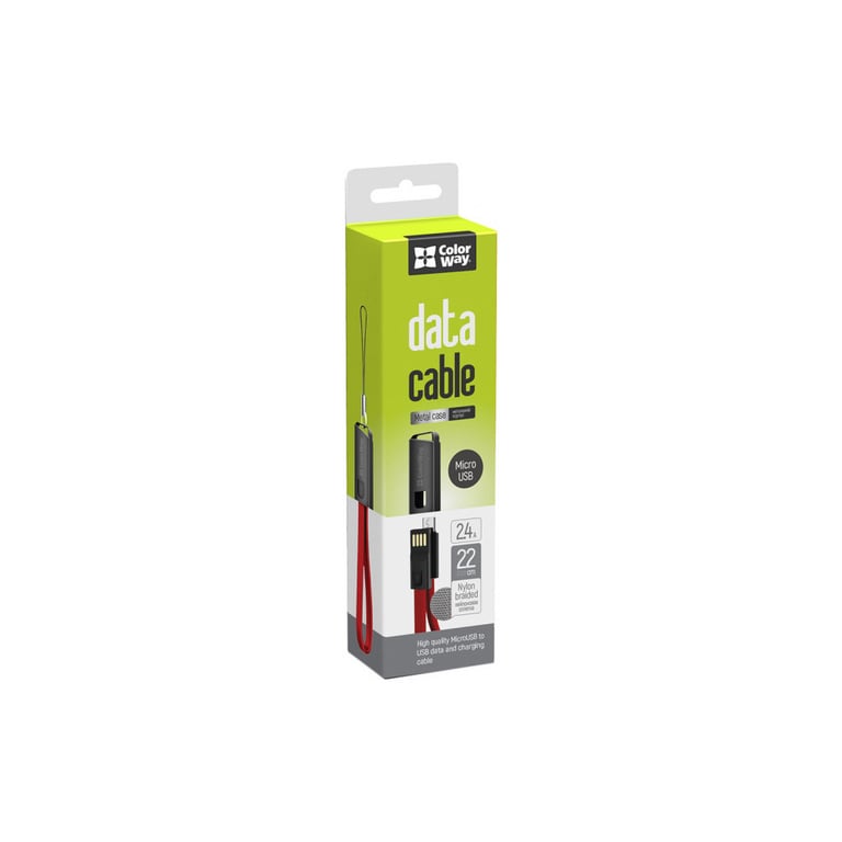 Дата кабель USB 2.0 AM to Micro 5P 0.22m red ColorWay (CW-CBUM022-RD) - фото 4
