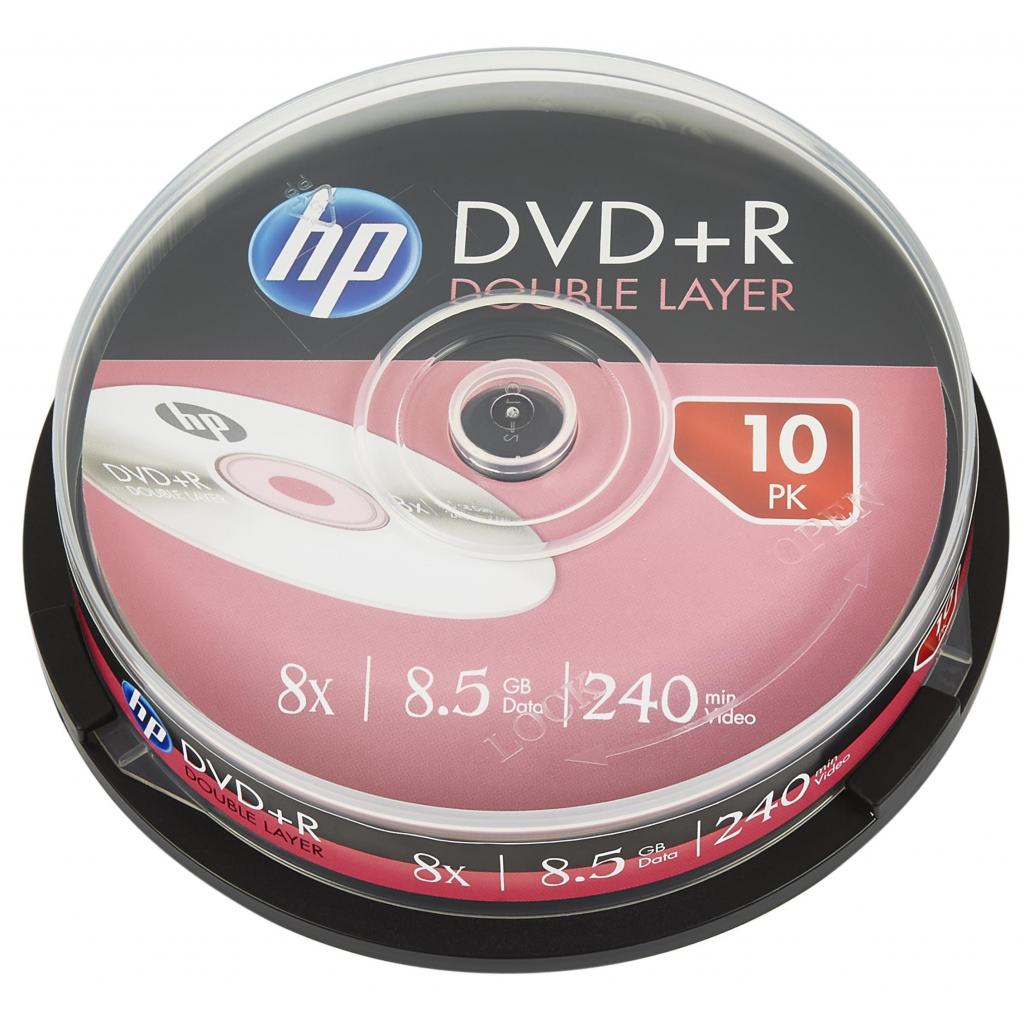 Диск DVD HP DVD+R 8.5GB 8X DL 10шт Spindle (69309/DRE00060-3) - фото 1