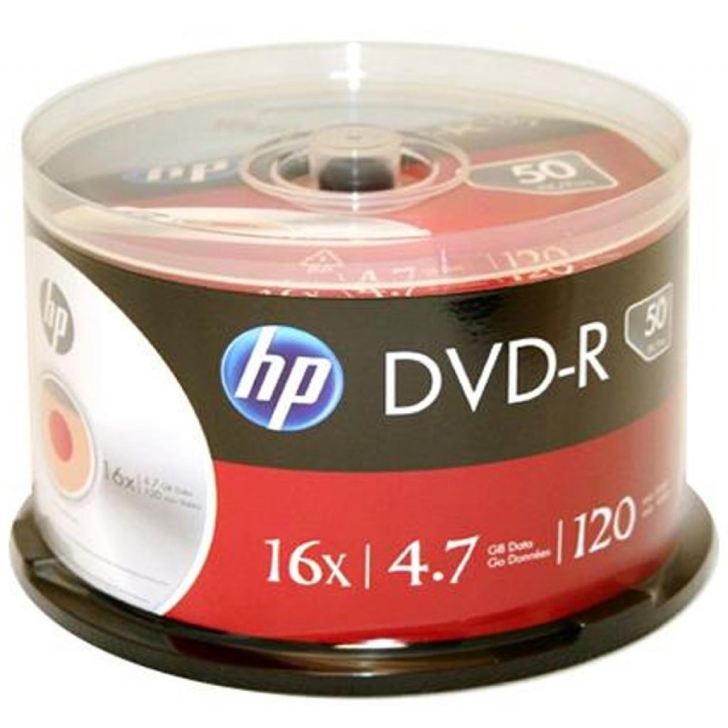 Диск DVD HP DVD-R 4.7GB 16X 50 шт Spindle (69316/DME00025-3) - фото 1