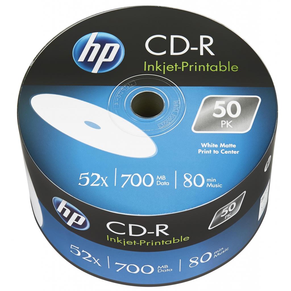 Диск CD HP CD-R 700MB 52X IJ PRINT 50шт (69301/CRE00070WIP-3) - фото 1 Диск CD HP CD-R 700MB 52X IJ PRINT 50шт (69301/CRE00070WIP-3) - фото 1