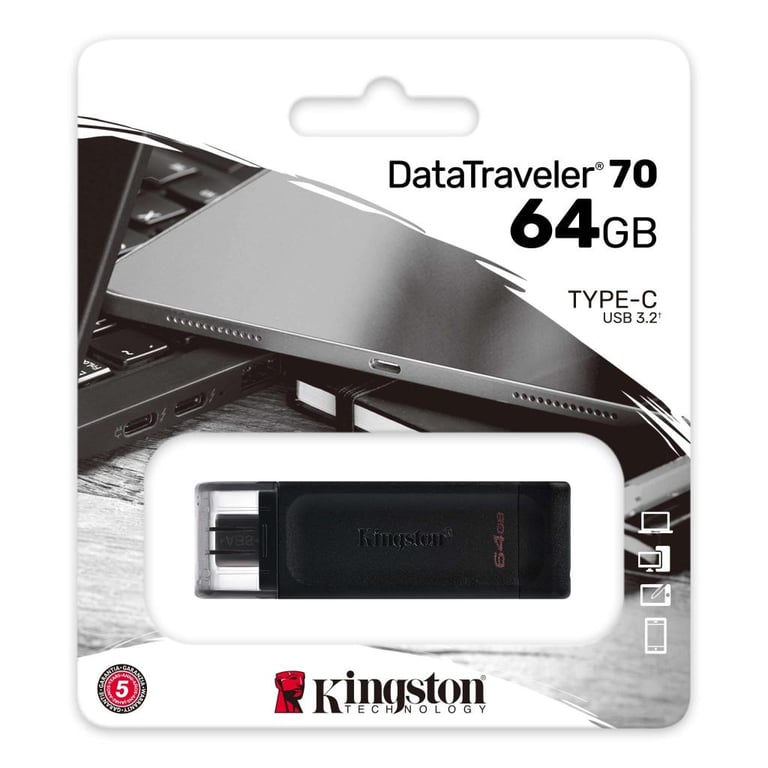 USB флеш накопичувач Kingston 64GB DataTraveler 70 USB 3.2 / Type-C (DT70/64GB) - фото 3