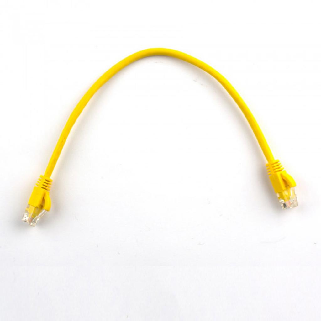 Патч-корд 0.3м, UTP, cat.5e, CCA, yellow Ritar (PCR-CCA/0.3Y) - фото 1