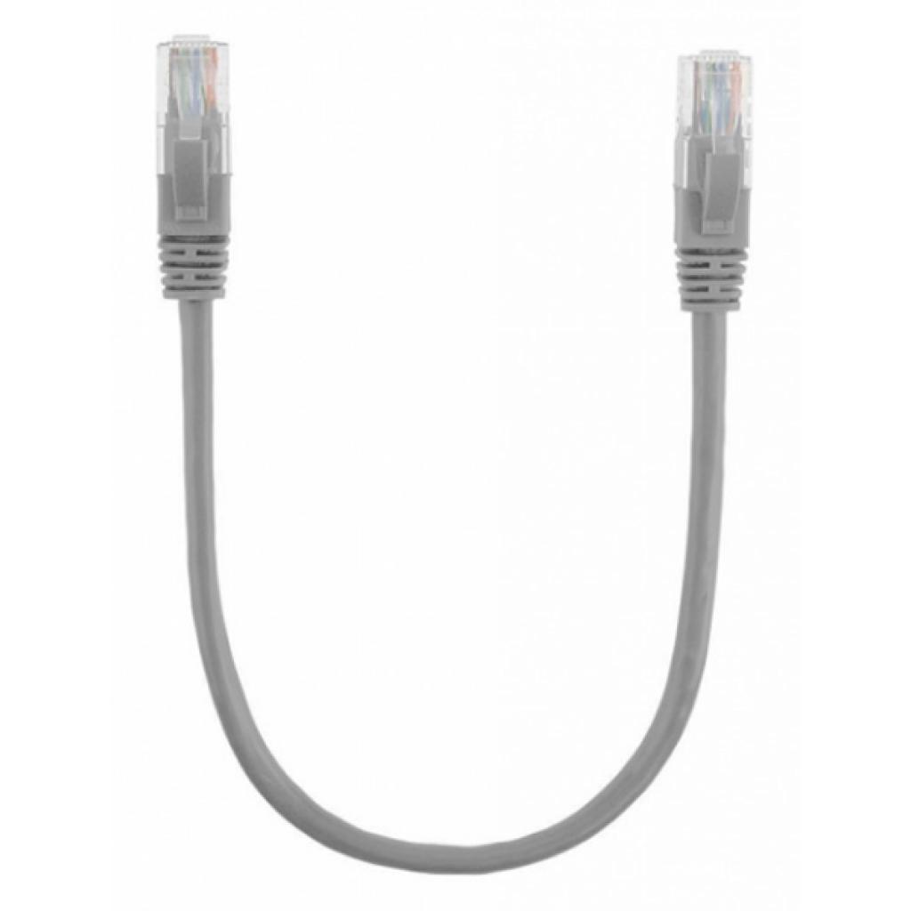 Патч-корд 0.3м, UTP, cat.5e, CCA, grey Ritar (PCR-CCA/0.3G) - головне фото